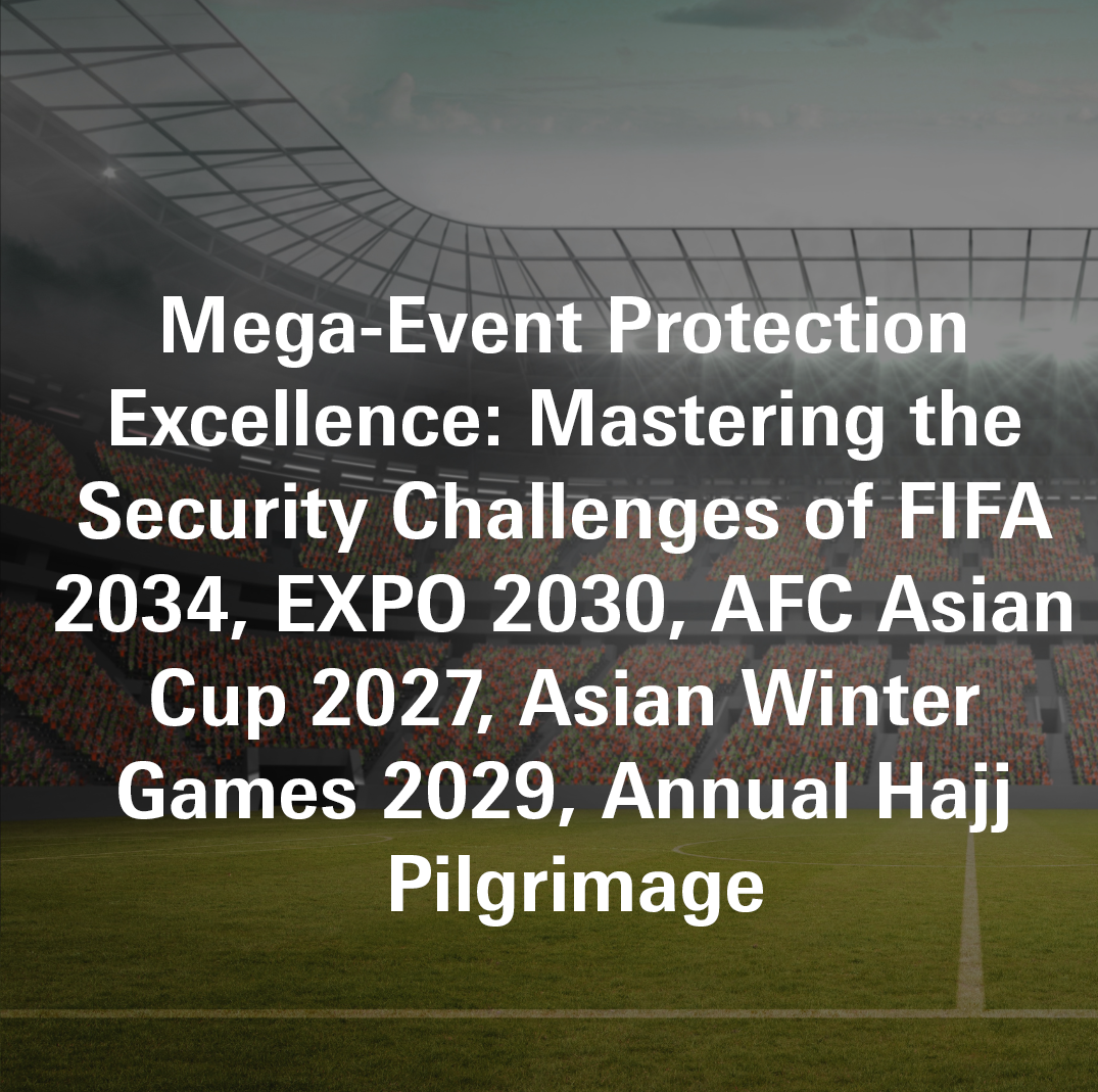 Mega-Event Protection Excellence: Mastering the Security Challenges of FIFA 2034, EXPO 2030, AFC Asian Cup 2027, Asian Winter Games 2029, Annual Hajj Pilgrimage